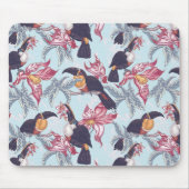 Toucher mit exotischer Blume Mousepad (Vorne)