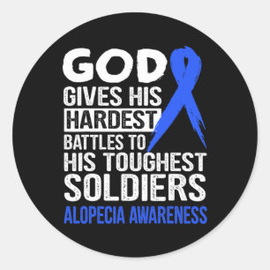 Touchest Soldiers Alopezie Bewusstsein T Runder Aufkleber