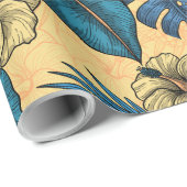 Touchgarten in Gelb und Blau Geschenkpapier (Rolleneckpunkt)