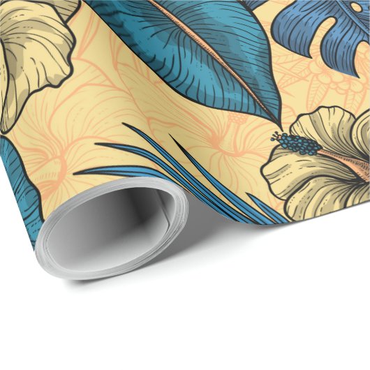 Touchgarten in Gelb und Blau Geschenkpapier (Rolleneckpunkt)