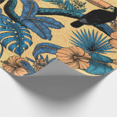 Touchgarten in Gelb und Blau Geschenkpapier (Ecke)