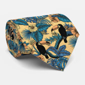 Touchgarten in Gelb und Blau Krawatte (Gerollt)