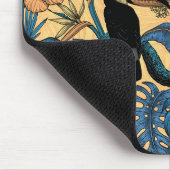 Touchgarten in Gelb und Blau Mousepad (Ecke)