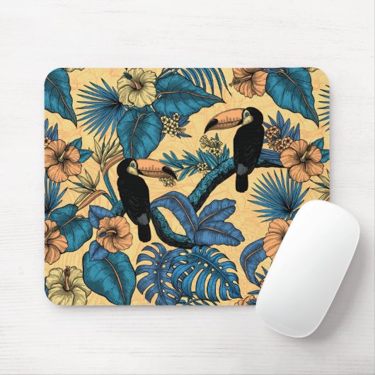 Touchgarten in Gelb und Blau Mousepad (Mit Mouse)