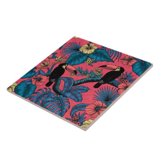 Touchgarten in Rot und Blau Fliese (Seite)