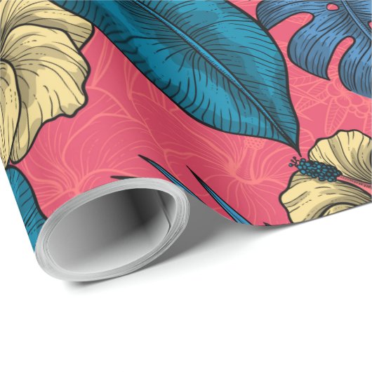 Touchgarten in Rot und Blau Geschenkpapier (Rolleneckpunkt)