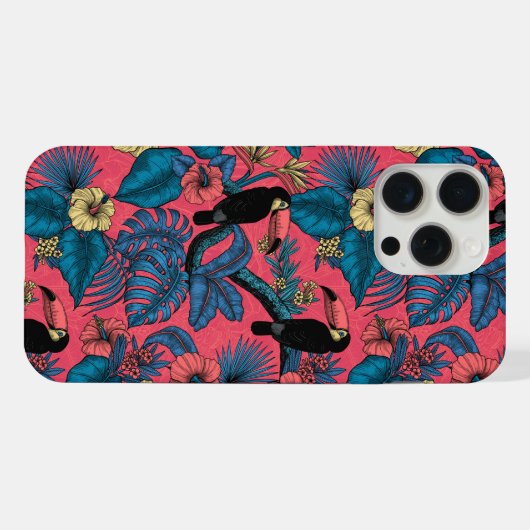 Touchgarten in Rot und Blau iPhone Hülle (Rückseite (Horizontal))