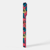 Touchgarten in Rot und Blau iPhone Hülle (Rechte Seite)