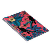 Touchgarten in Rot und Blau Notizblock (Rechte Seite)