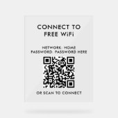 Touchless Menu QR Code WiFi verbinden Acrylschild (Vorderseite)