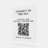 Touchless Menu QR Code WiFi verbinden Acrylschild (Winkel)