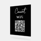 Touchless Menu QR Connect WiFi Black Acrylschild (Winkel)