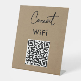Touchless Menu QR Connect WiFi Kraft Sockelschild