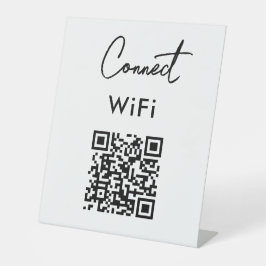 Touchless Menu QR Connect WiFi Sockelschild