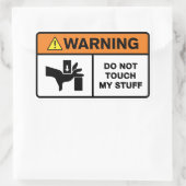 Touchs Sie mir nicht Rechteckiger Aufkleber (Tasche)