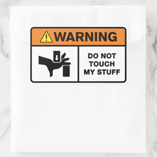 Touchs Sie mir nicht Rechteckiger Aufkleber (Tasche)