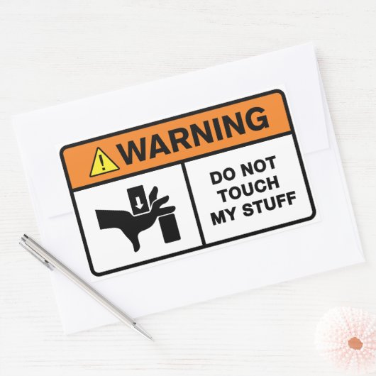 Touchs Sie mir nicht Rechteckiger Aufkleber (Umschlag)