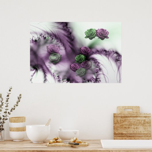 Touchs von Rose Poster (Küche)