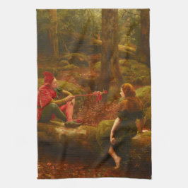 Touchstone and Audrey (In the Forest of Arden) Geschirrtuch