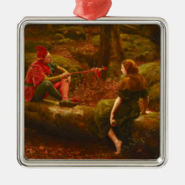 Touchstone and Audrey (Jester Teases Lady Lover) Ornament Aus Metall