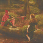 Touchstone and Audrey (Jester Teasing Lady Lover) Aufkleber (Vorderseite)