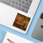 Touchstone and Audrey (Jester Teasing Lady Lover) Aufkleber (Laptop mit iPhone)