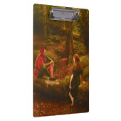 Touchstone and Audrey (Jester Teasing Lady Lover) Klemmbrett (Rechts)