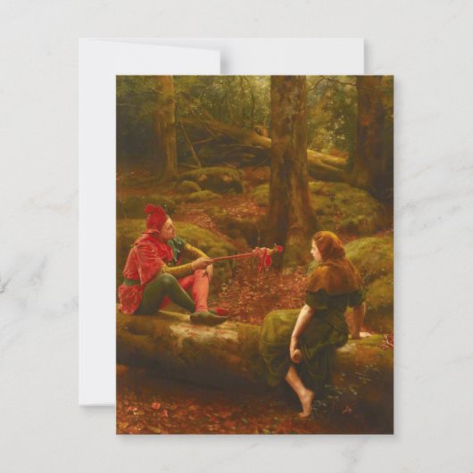 Touchstone und Audrey (von John Collier) Karte (Vorderseite)