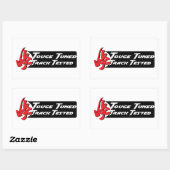 Touchtuned Track getestet Rechteckiger Aufkleber (Blatt)