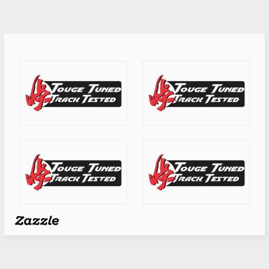 Touchtuned Track getestet Rechteckiger Aufkleber (Blatt)