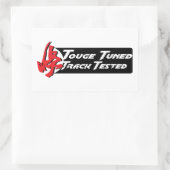 Touchtuned Track getestet Rechteckiger Aufkleber (Tasche)