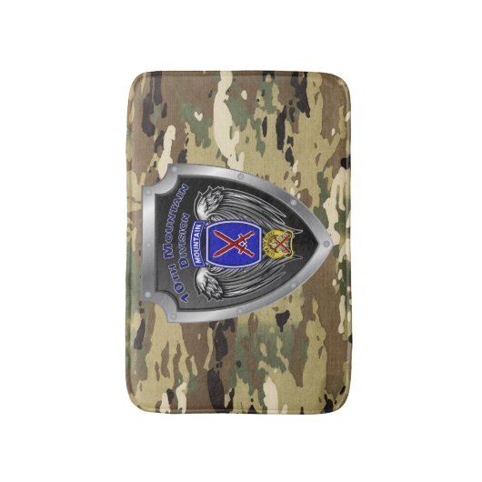 Tough 10. Mountain Division "Climb to Glory" Badematte (Vorderseite Vertikal)