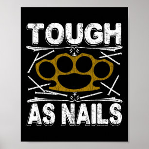 Tough As Nails Workout Shirt Mixed Martial Arts Tr Poster