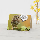"Tough Baby Owl" Freundschaft Karte (Gelbe Blume)