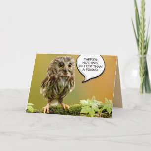 "Tough Baby Owl" Freundschaft Karte