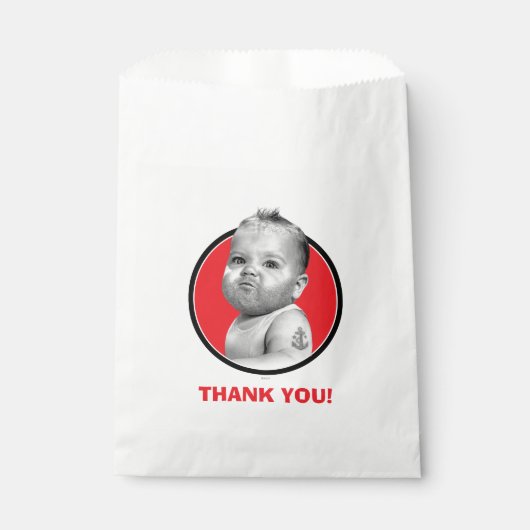 Tough Beared Baby Boy Geschenktütchen (Vorderseite)
