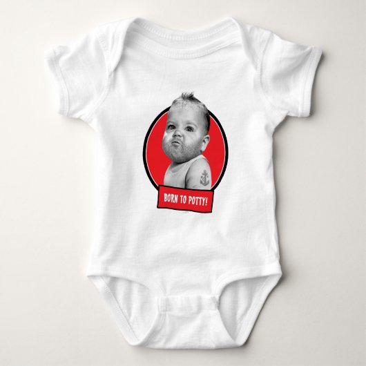 Tough Beared Baby Boy Strampler (Vorderseite)
