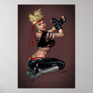 Tough Blond Punk Girl - Bereit zum Kampf um Al Rio Poster