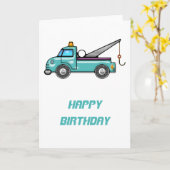 Tough Blue Tow Truck Karte (Gelbe Blume)