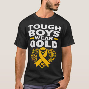 Tough Boys tragen Gold Childhood Cancer Idea T-Shirt
