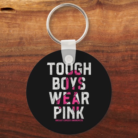 Tough Boys Wear Nk Breast Cancer Awareness Shirts Schlüsselanhänger (Vorderseite)