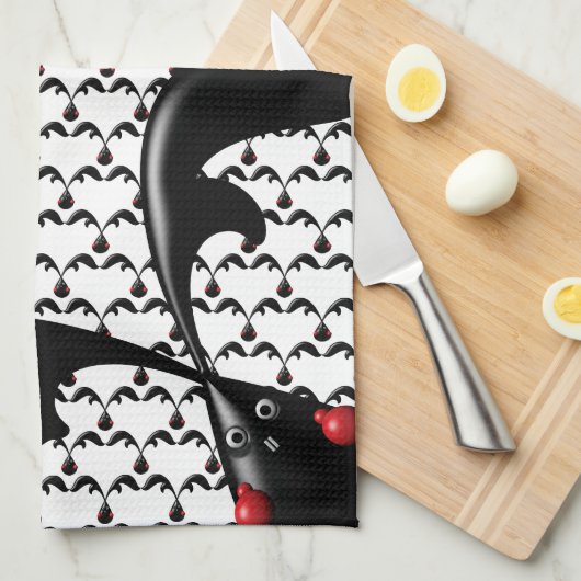 TOUGH BUNNY Niedlich Boxer Rabbit Geschirrtuch (Viertel Falte)