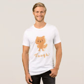 Tough cat Tri-Blend shirt (Vorderseite voll)