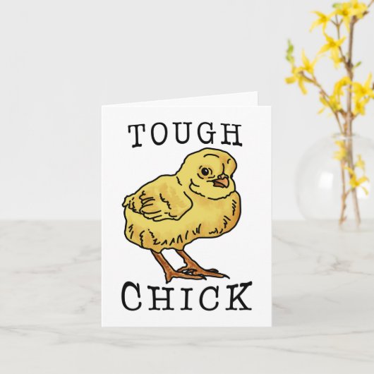 Tough Chick Karte (Gelbe Blume)