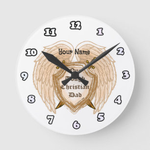 Tough Christian Dad-Uhr  Runde Wanduhr