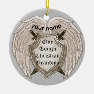 Tough Christian Oma Schmuck Keramik Ornament
