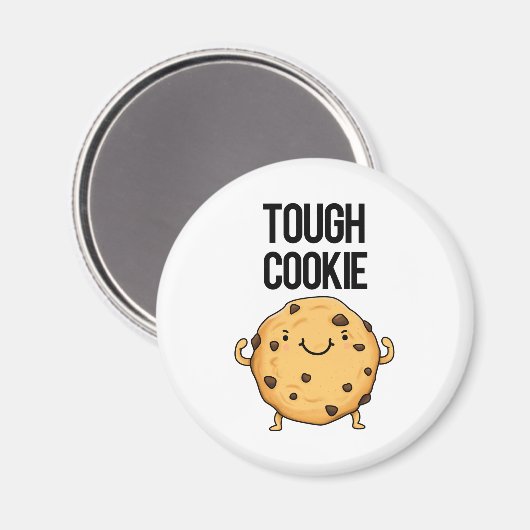 Tough Cookie Funny Cookie Puff Magnet (Vorderseite/Rückseite)