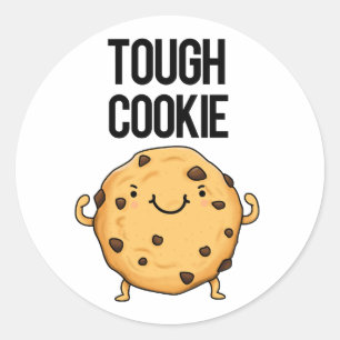 Tough Cookie Funny Cookie Puff Runder Aufkleber