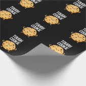 Tough Cookie Funny Cookie Pun Dark BG Geschenkpapier (Ecke)