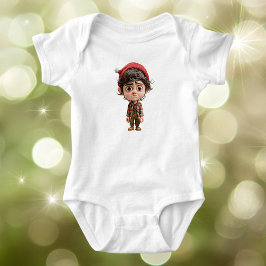 Tough Day Christmas Elf Baby Bodysuit Baby Strampler